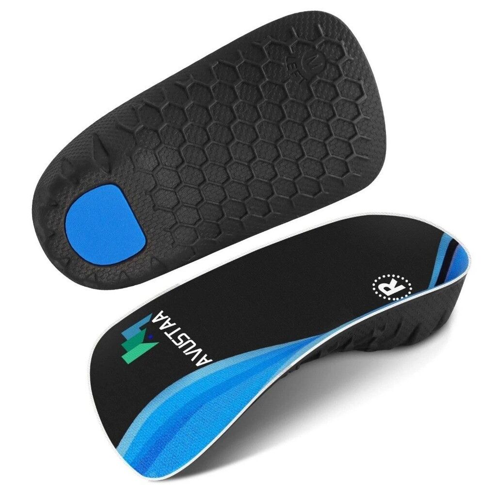 High Arch Support Insoles 3/4 Orthotic Inserts for Flat Feet Plantar Fasciiti...